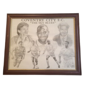 COVENTRY CITY FRAMED ARTWORK 1994/95 BLACK & WHITE